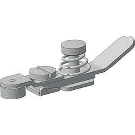 Swivelling roller guide for mounting to the hook cover · 3D model