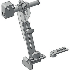 Reinforced, combined roller and straight guide, from the right with quick adjustment · 3D model