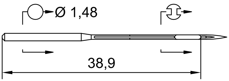 Промышленная игла SCHMETZ MY 1014 B D100 100