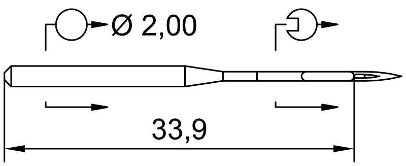 SCHMETZ industrial needle 135X39 D100 80