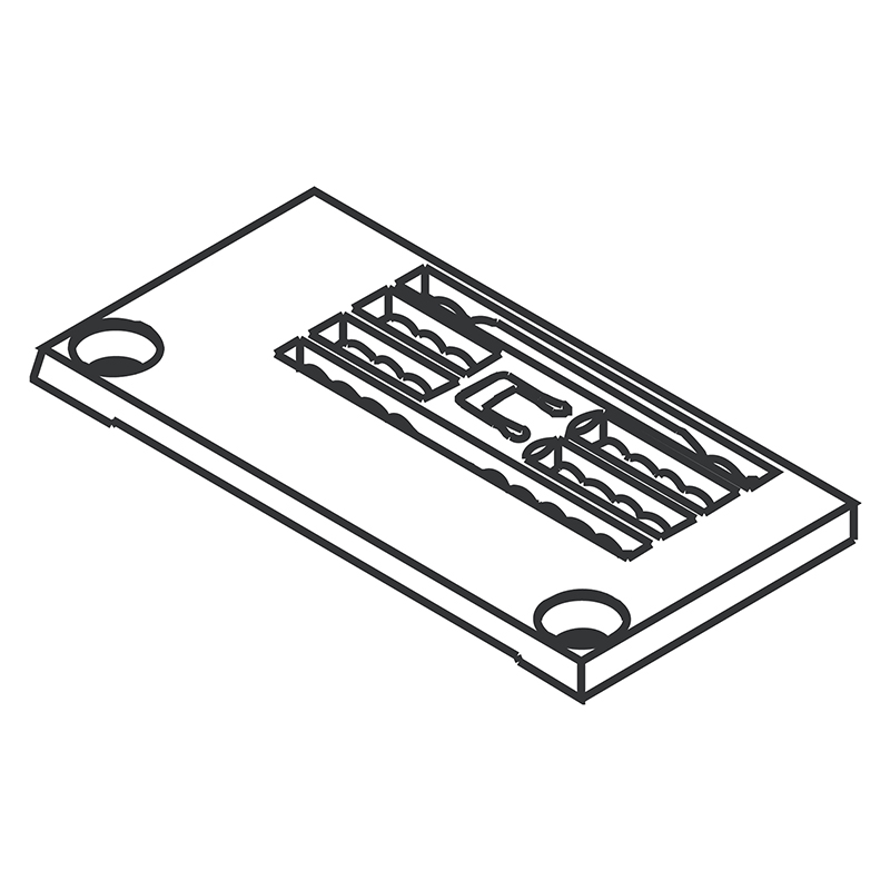 206977 Needle Plate — Needle Plate for Pegasus Coverstitch Machine Suitable for machine:
