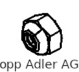 9234 000057 — hexagonal nut