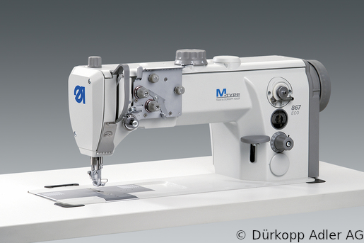 867-190020 Одноигольная машина челночного стежка с плоской платформой. Нижний, игольный транспортеры и верхний альтернирующий транспортер лапка  (0867 990001 039)