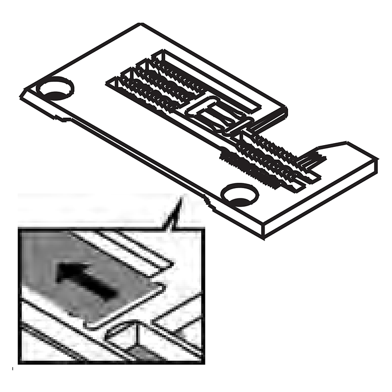 Y95277A Needle Plate — Needle Plate for Yamato Coverstitch Machine Suitable for machine: