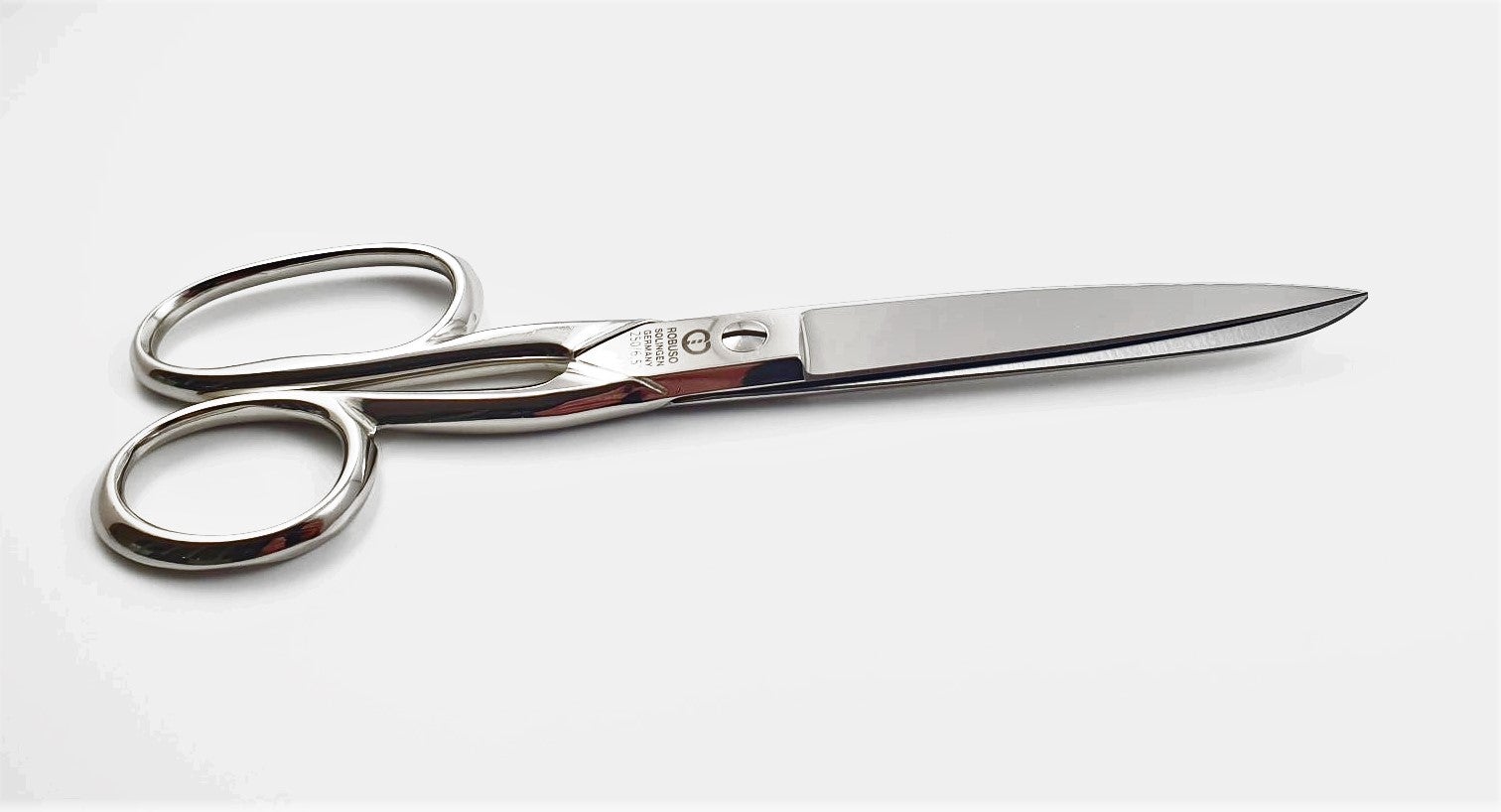 Швейные ножницы ROBUSO 250/E/6.5" с одним длинным ушком, никелированные