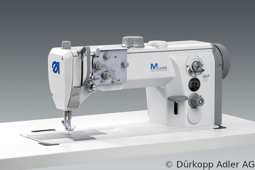 867-190040 Одноигольная машина челночного стежка с плоской платформой. Нижний, игольный транспортеры и верхний альтернирующий транспортер лапка  (0867 990002 072)