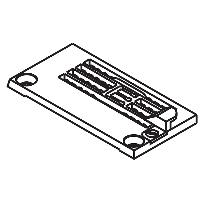 Y94802G Needle Plate with Fabric Guide — Needle Plate with Fabric Guide for Yamato Coverstitch Machine Suitable for machine: