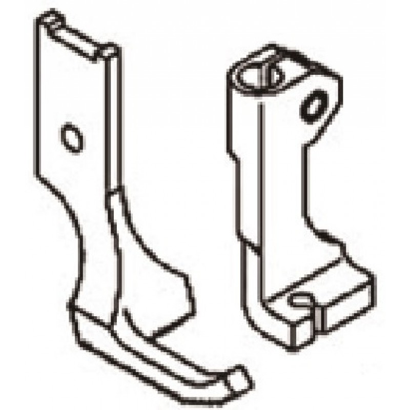 17084 Presser Foot + 17087 Feeding Foot — Presser Feet Set for Binding (Small) Presser Foot Width : 14mm Feeding Foot Width : 11mm Suitable for: