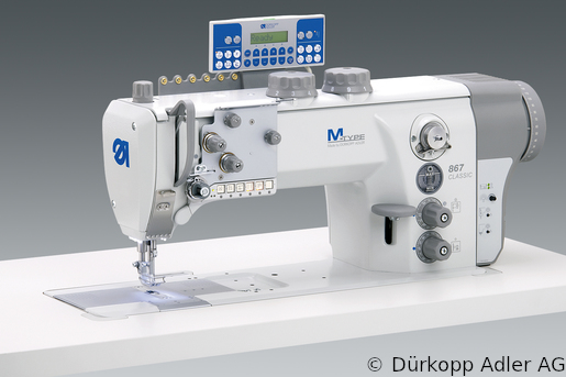 867-190342-M Одноигольная машина челночного стежка с плоской платформой. Нижний, игольный транспортеры и верхний альтернирующий транспортер лапка  Встроенный привод M-TYPE  (0867 990204 023)