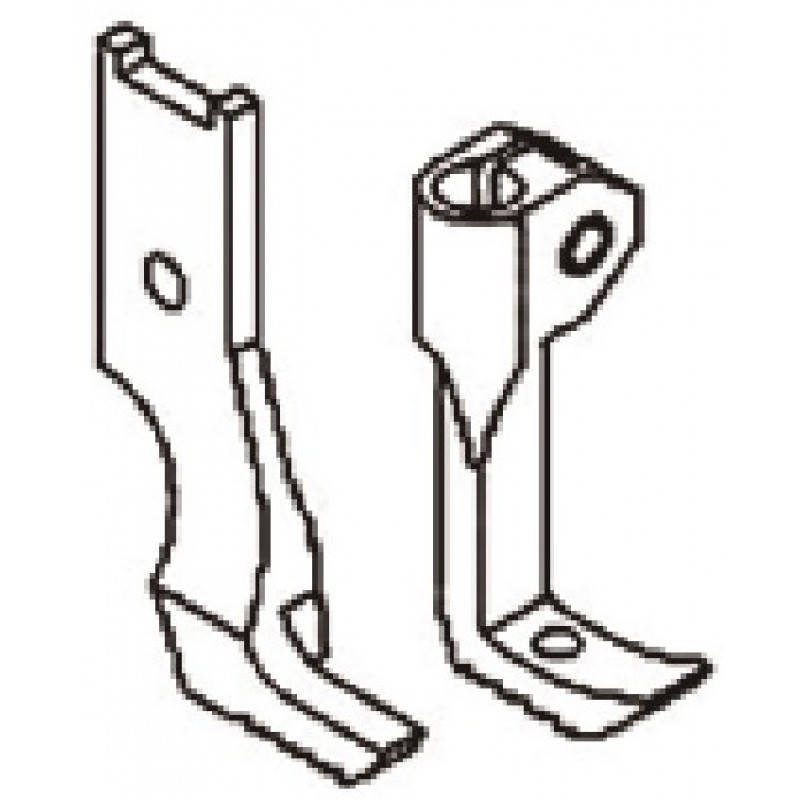 17083-B2 Presser Foot + 17086-B2 Feeding Foot — Cording Feet Set Presser Foot Width : 9.5mm Feeding Foot Width : 5.5mm Suitable for: