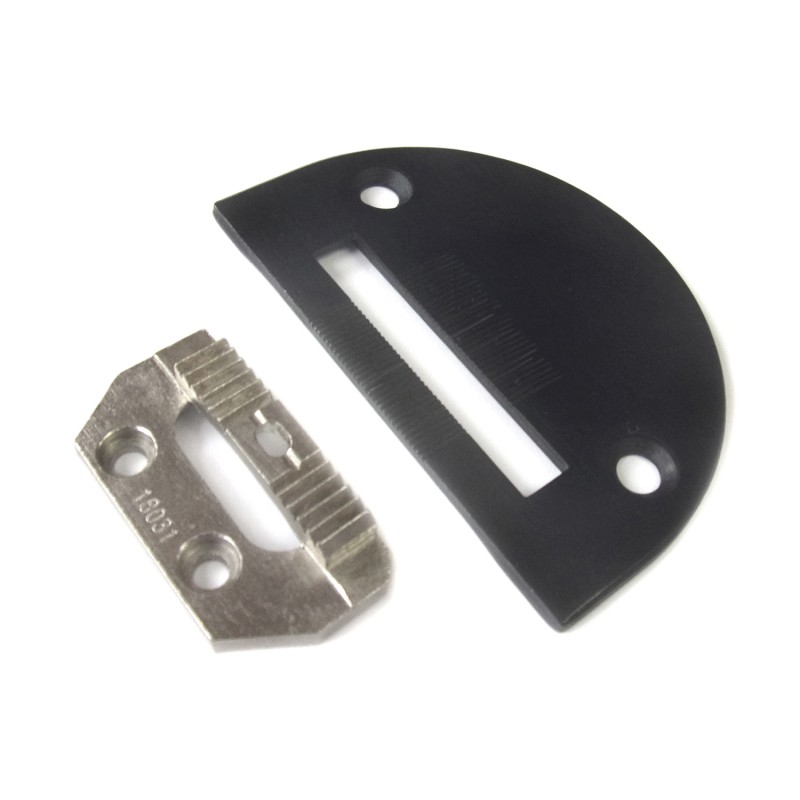 18030 Needle Plate + 18031 Feed Dog — Needle Feed Needle Plate and Feed Dog 18030 Needle Plate 18031 Feed Dog Teeth Width: 6mm