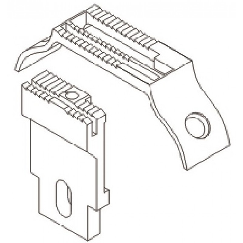 13104 Needle Plate + 13103 Feed Dog — Needle Plate and Feed Dog for Seiko LCW-7 13104 Needle Plate Hole Length : 30.4mm 13103 Feed Dog Feeding Size : 21.8 x 8mm