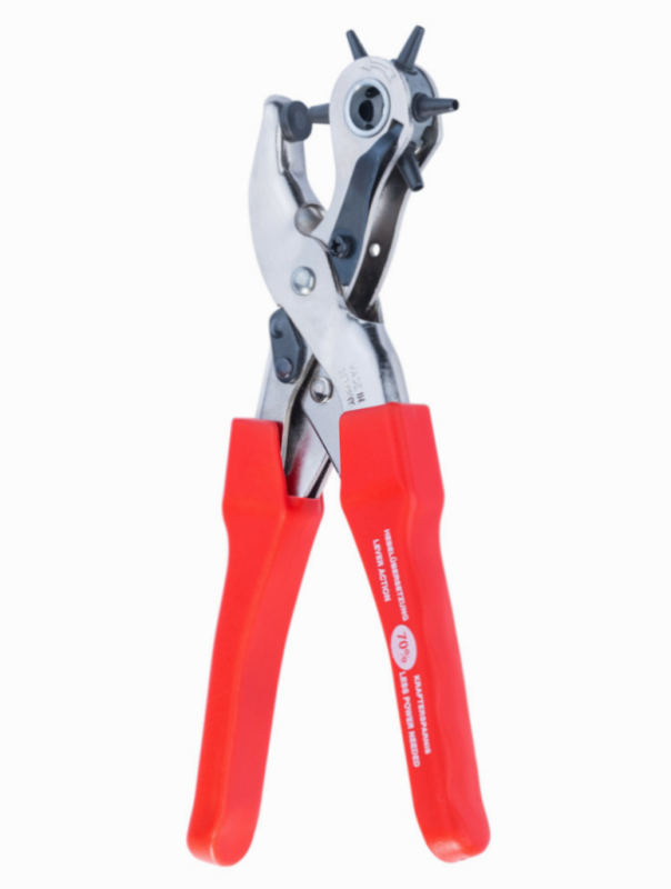 Heavy-duty Revolving Leather Hole Punch Plier for Leather, Felt, and Upholstery Fabrics.