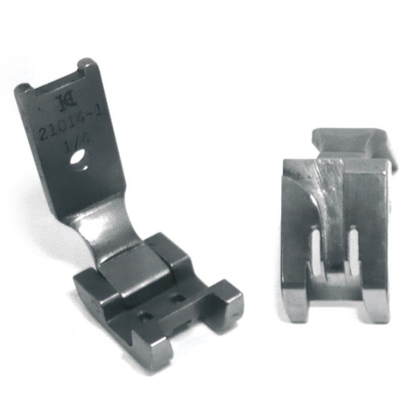 21014-1 Presser Feet — Presser Feet Curvedly Grooved to Right * Gauge Set for Brassiere Curved Underwire Support *