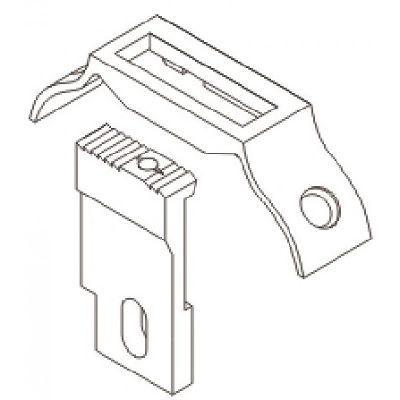 13022 Needle Plate + 13020 Feed Dog — Needle Plate and Feed Dog for Seiko CW-8B 13022 Needle Plate Hole Size : 26 x 7mm 13020 Feed Dog Feeding Size: 18.4 x 6.5 mm