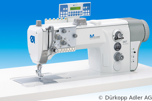 867-190122-M Одноигольная машина челночного стежка с плоской платформой. Нижний, игольный транспортеры и верхний альтернирующий транспортер лапка  Встроенный привод M-TYPE (0867 990218 012)