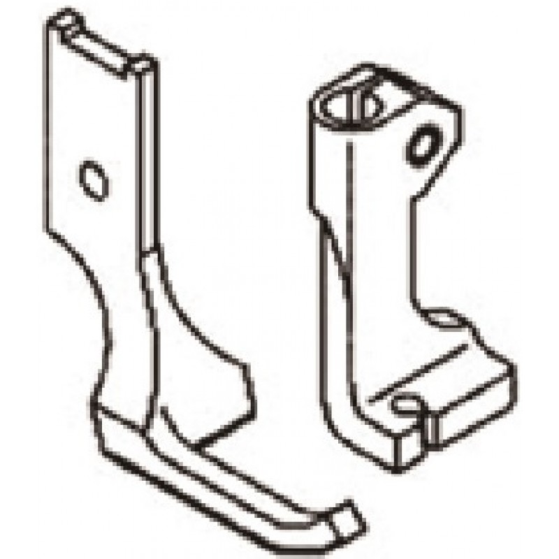17083 Presser Foot + 17086 Feeding Foot — Presser Feet Set for Binding (Large) Presser Foot Width : 15.3mm Feeding Foot Width : 12.2mm Suitable for: